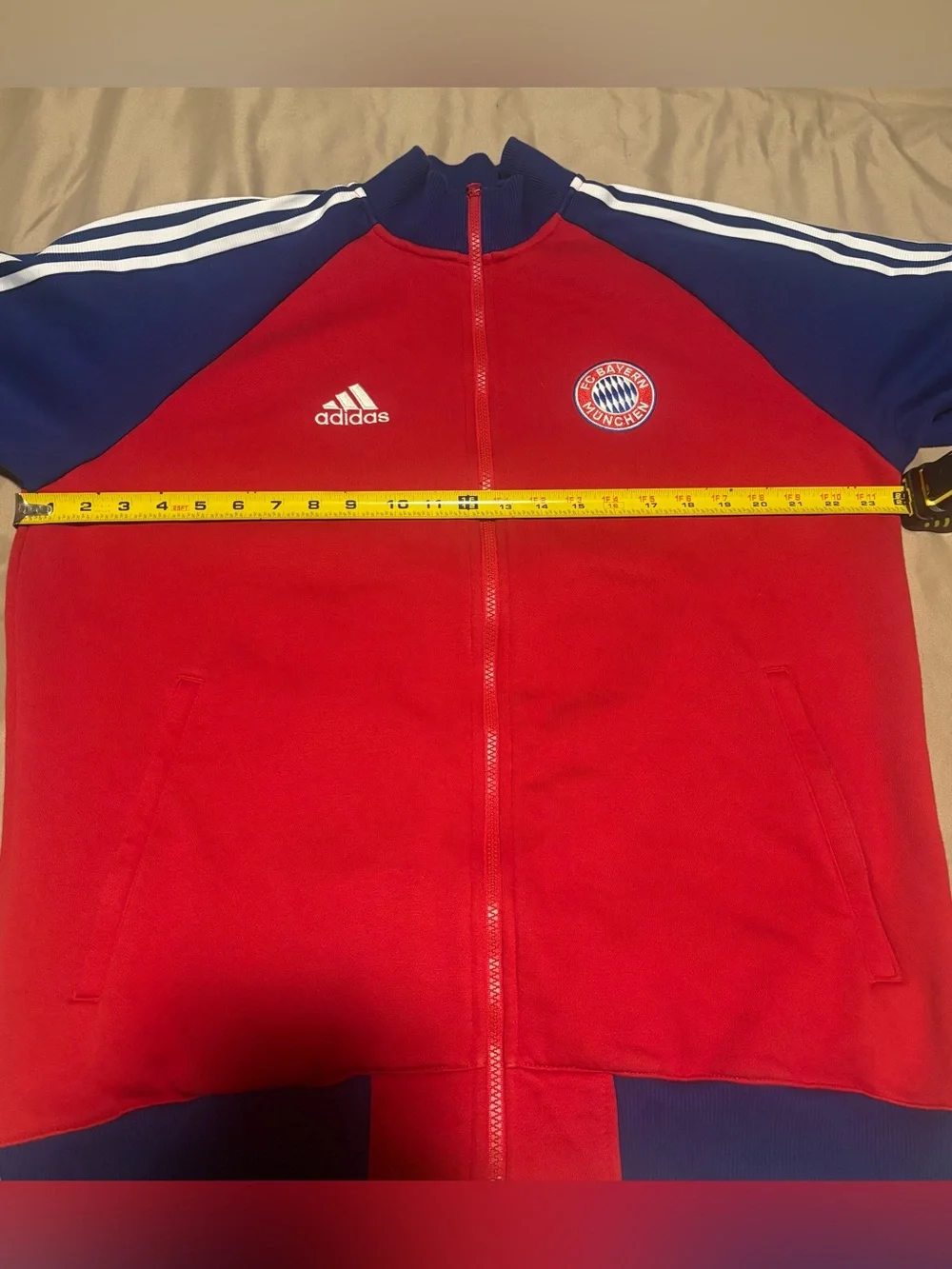 FC Bayern Munchen Munich Soccer Full Zip Adidas Soccer Jacket Size Large